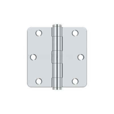 Charnière Deltana S35R4HD26 3 1/2 po x 3 1/2 po x 1/4 po Deltana, paire HD chromée polie