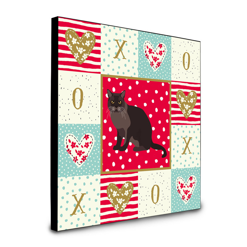 Panneau mural d’art chat Reginia, Reginia Black European Burmese