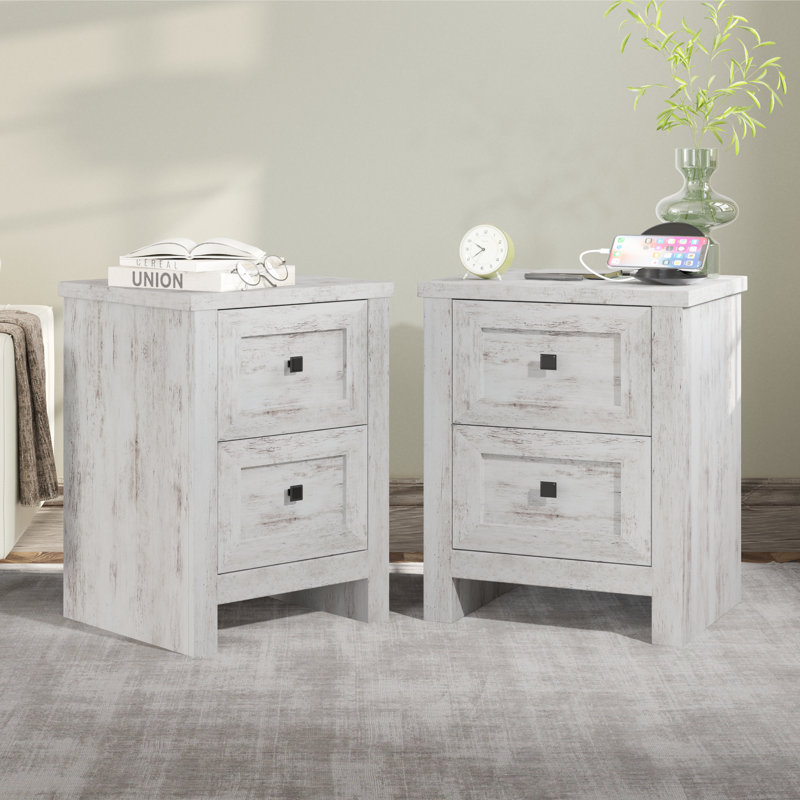 Table de chevet Arlina, Blanc
