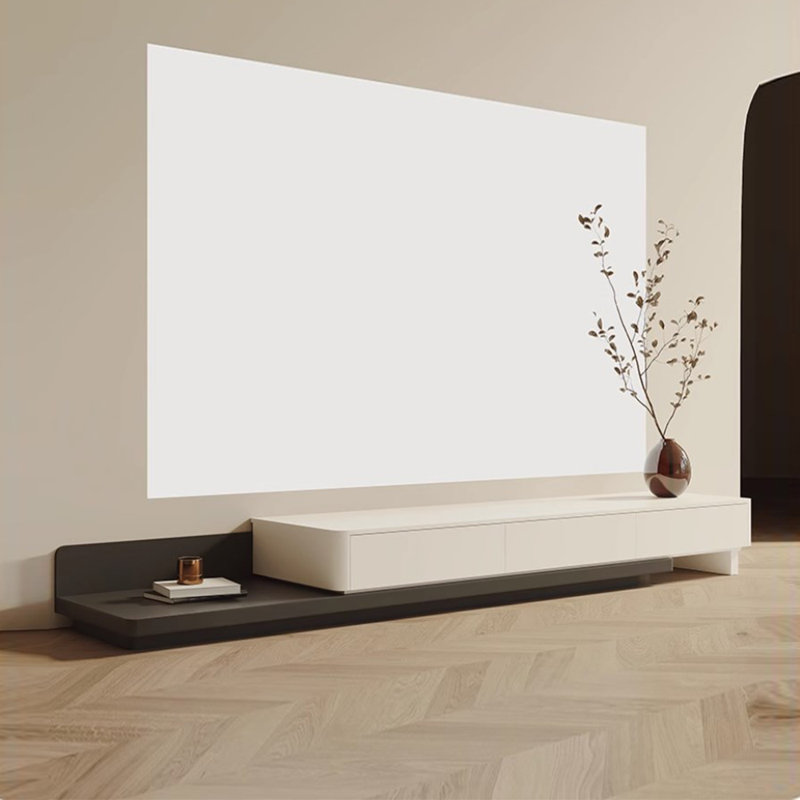 Meuble télé minimaliste en bois massif rétractable