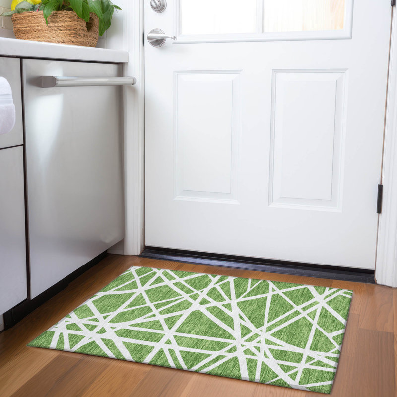 Premium Machine Washable Cossette AMF1040 Geometric Rug, Rectangle 1'8" x 2'6"