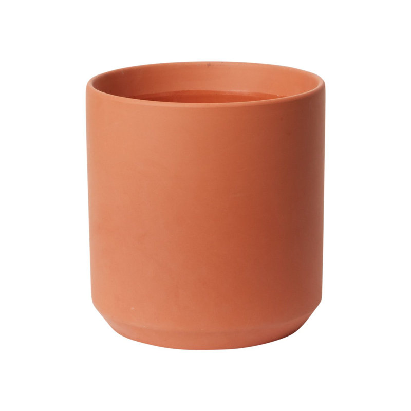 Parsons Handmade Ceramic Pot Planter, 9" H x 8.5" W x 8.5" D, Terracotta