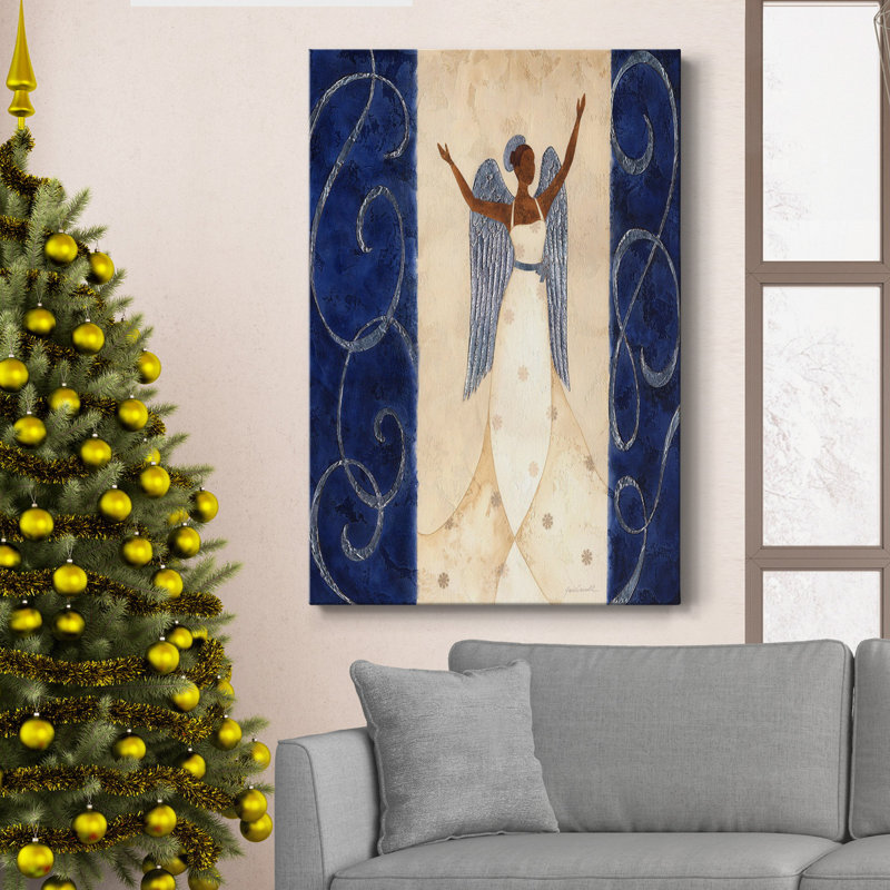 «Blue Angel II», toile tendue avec châssis de qualité supérieure - Prêt à accrocher Blue Angel II, H 48 po x l 32 po x P 1 po