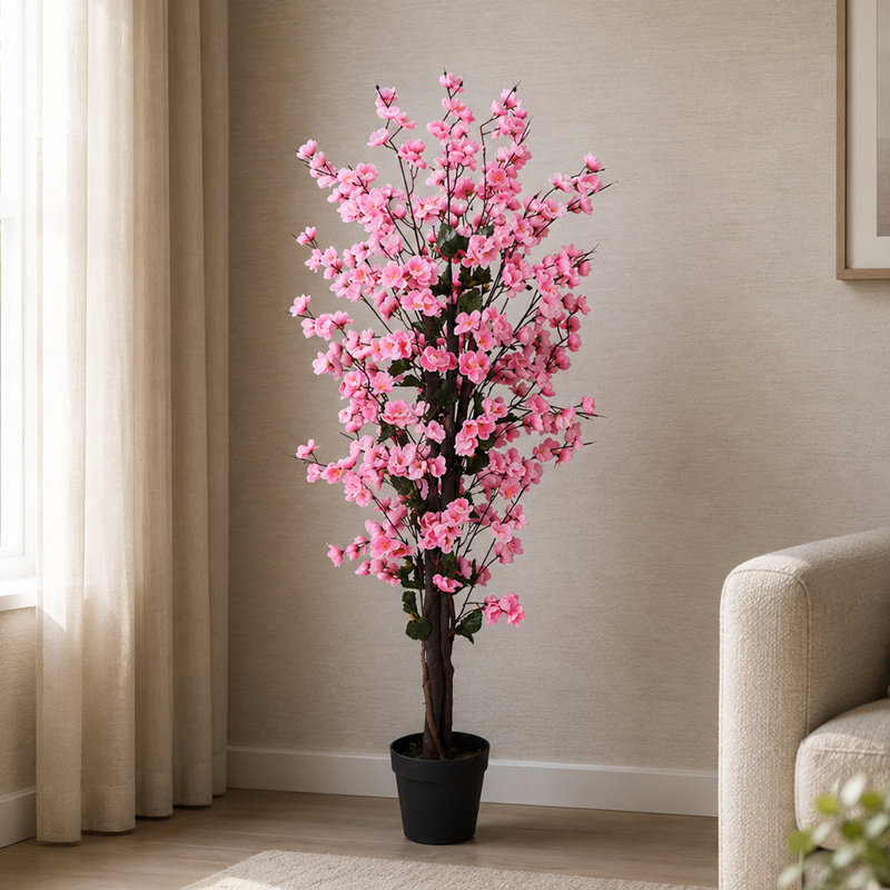 120cm Blossom Plant, Pink