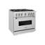 ZLINE 36" Classic Gas Range w/ 6 Burners & Convection Oven in DuraSnow Stainless Steel