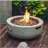 Small concrete circular fire pit bowl