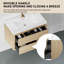 Meuble-lavabo mural avec lavabo, armoire de rangement flottante avec comptoir en résine de pierre et tiroirs à fermeture en douceur-239907074
