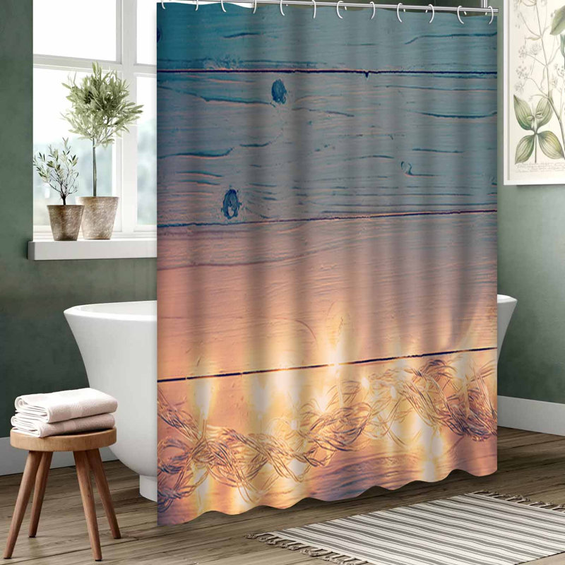 Rideau de douche blanc imperméable, rideaux de douche pour la salle de bain avec 12 crochets, L 72 po x l 72 po