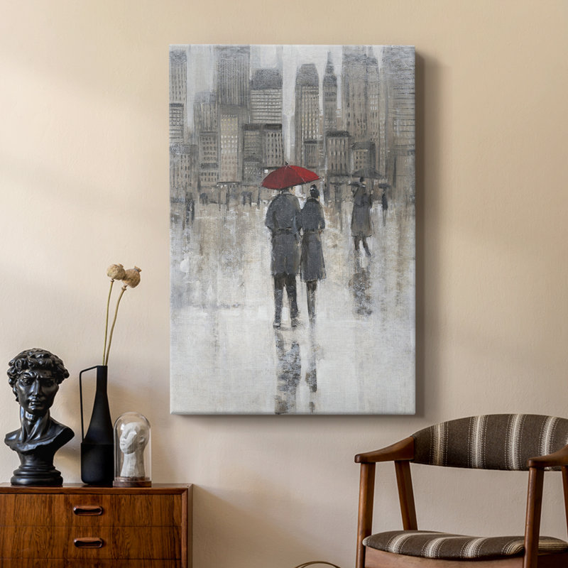 «Rain in The City I» - galerie sur mesure Cavas, H 27 po x l 18 po