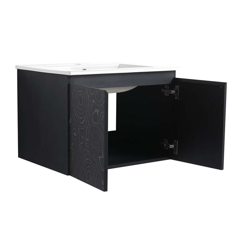 Meuble-lavabo simple 24 po avec plateau en céramique Lessie