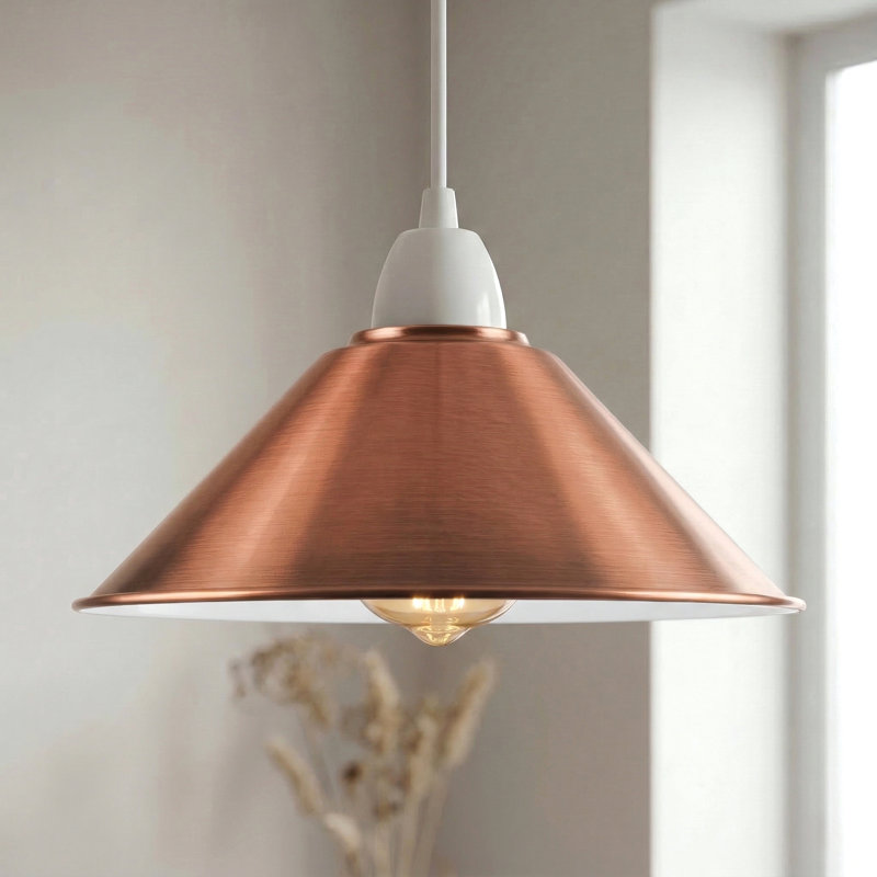 10cm H Metal Cone Lamp Shade, Copper