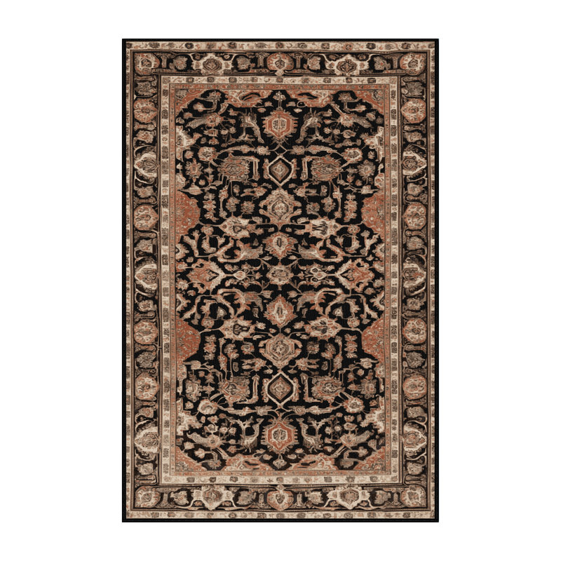 Tapis brun lavable à la machine, Rectangulaire 2 pi x 3 pi