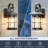 Dusk to Dawn Seeded Glass Outdoor Wall Light Waterproof Lantern-1120000656