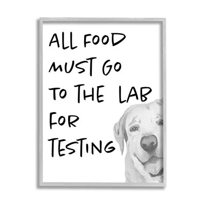 «Food To Lab For Testing For Funny Dog Giclee Art» par Elizabeth Medley