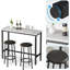 Ensemble de table de bar et chaises, petite table de salle à manger pour 2 personnes, table de pub rectangulaire avec 2 tabourets, ensemble de table de bar 3 pièces, table de salle à manger et chaises pour petit espace, coin repas