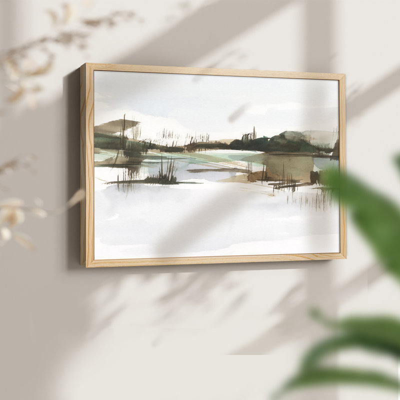 Marsh Reeds II - Reproduction encadrée - Restickable, H 8 po x l 10 po, Naturel