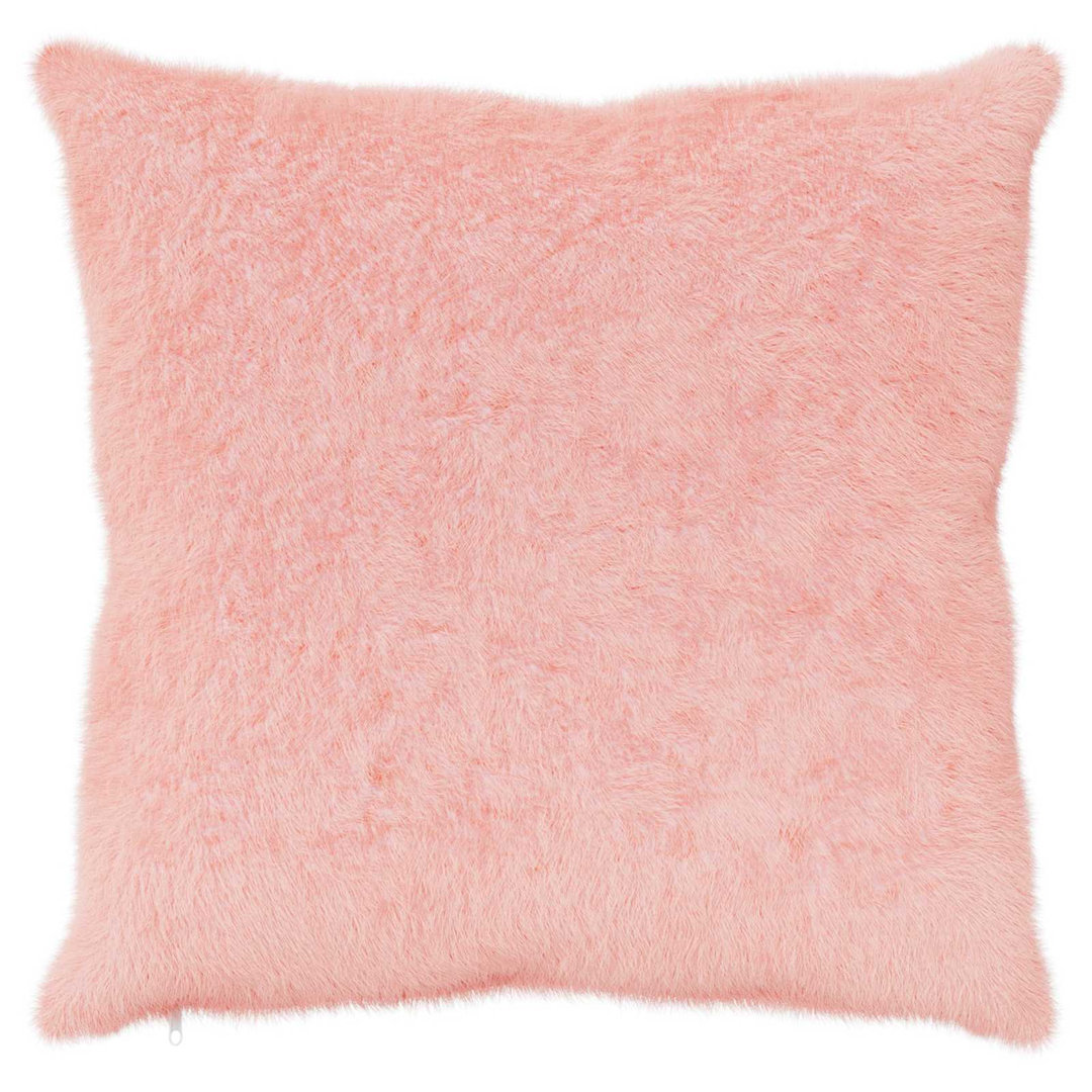 Vidaxl Cushion Cover 2 Pcs Heerlen Pink 65 X 65 Cm Faux Rabbit Fur, Pink - Image 2