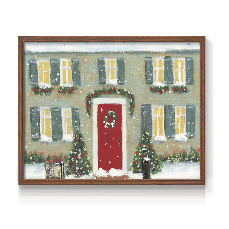 «Chirstmas Art» DCX-III - Reproduction encadrée - Restickable, H 16 po x l 20 po, Noyer