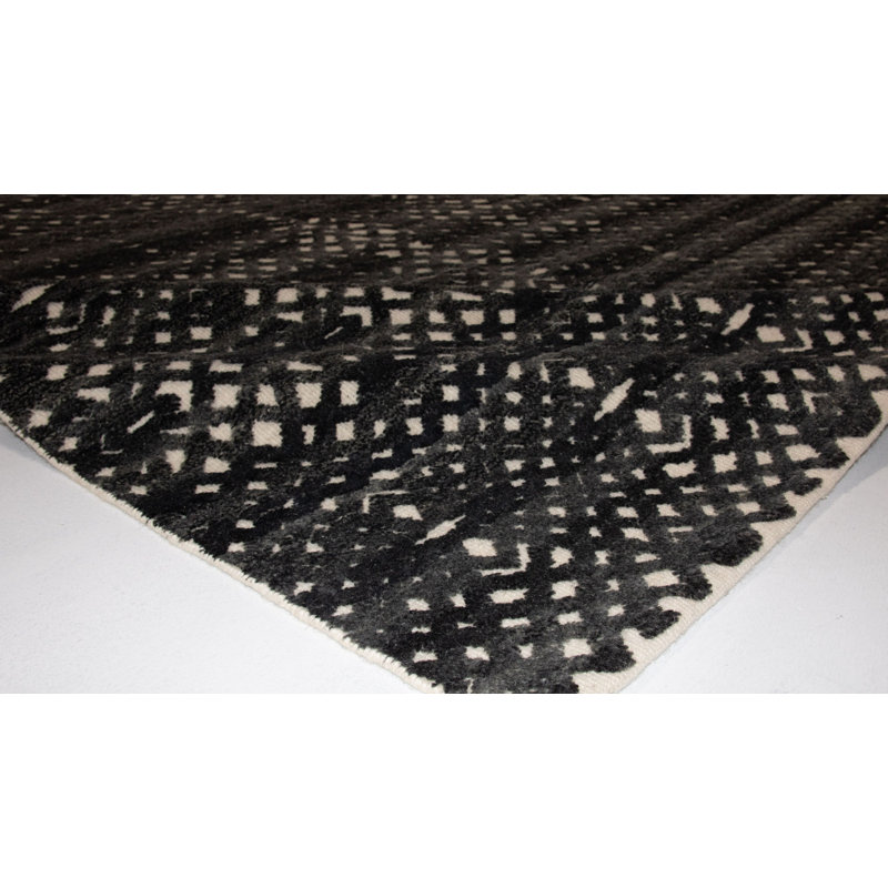Hand Knotted Geometric Rug