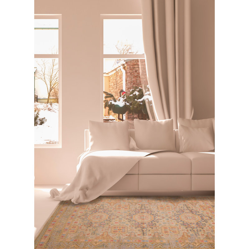 Tapis gris Jules Serapi 8 pi 1 po x 9 pi 9 po