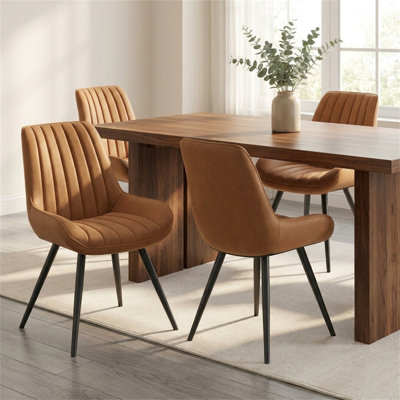 Ensemble de 4 chaises de salle à manger de style Mid-Century moderne