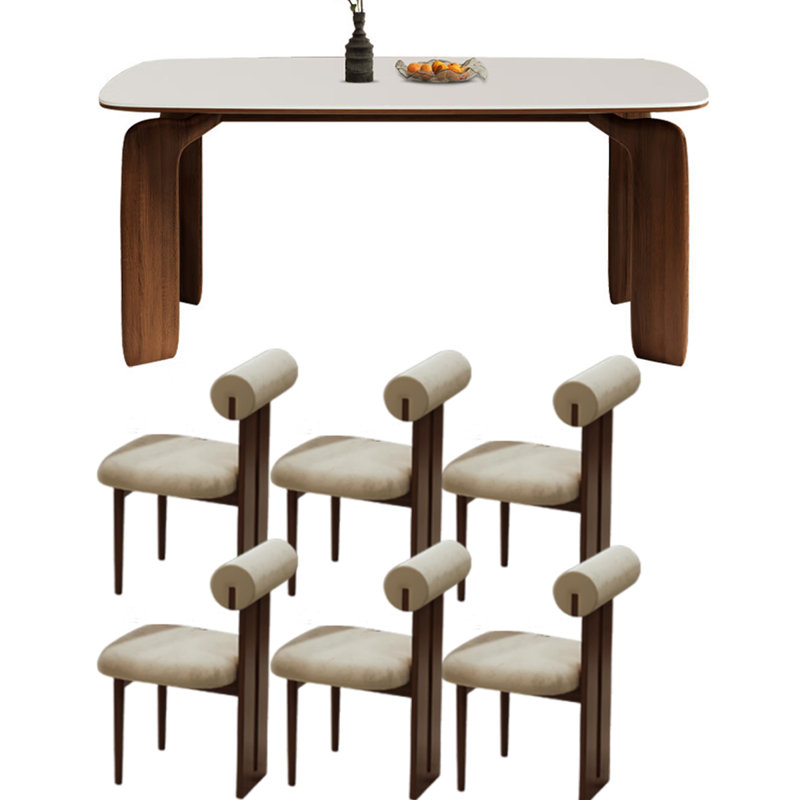 Table de salle à manger Retro Rock Board, moderne et sécuritaire, H 29,5 po x L 55,1 po x l 31,5 po