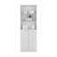 Bibliothèque à double porte, bureau, blanc-35300423