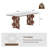 71" Dining Table with Sintered Stone Tabletop,Solid Ash Wood Pedestal for 6