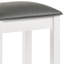 Tabouret de coiffeuse blanc brillant avec siège rembourré