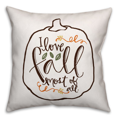 I Love Fall Most Of All Reversible Pillow Cover