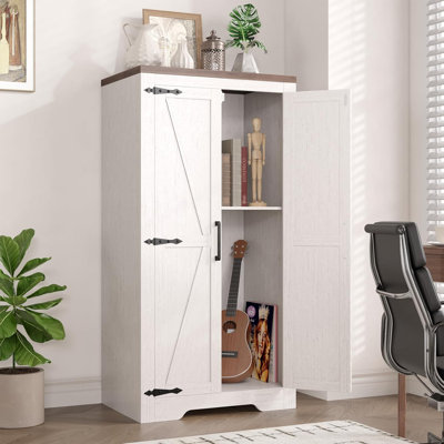 Armoire de 47 po avec portes de grange et tablettes réglables