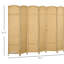 6 panneaux d'intimité pliables à 6 panneaux, sangle de séparation de 5,6 pi. Bois naturel, tissé à la main pour la chambre à coucher et le bureau, intimité