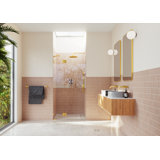 Halo 40 in. x 78 in. Frameless Glass Hinge Shower Door