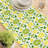 Rectangular Floral Cotton Twill Table Runner