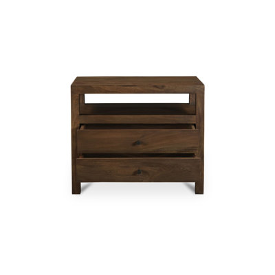 Table de chevet Tide brun foncé