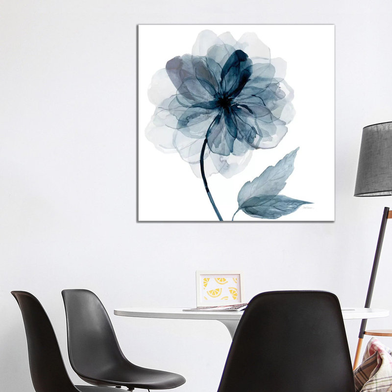 Indigo Bloom I by Carol Robinson - Painting on Canvas, 45.72 cm H x 45.72 cm W x 3.175 cm D, No Frame
