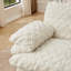 Siège d'appoint simple à accoudoirs pivotants à compression complète en velours côtelé blanc de luxe classique