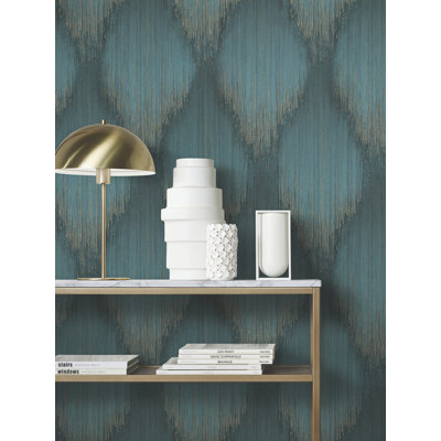 Papier peint métallique Ikat Starfall
