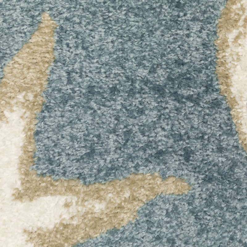 Tapis bleu / beige Hennings Nautical Escape, Rectangle 5 pi 3 po x 7 pi