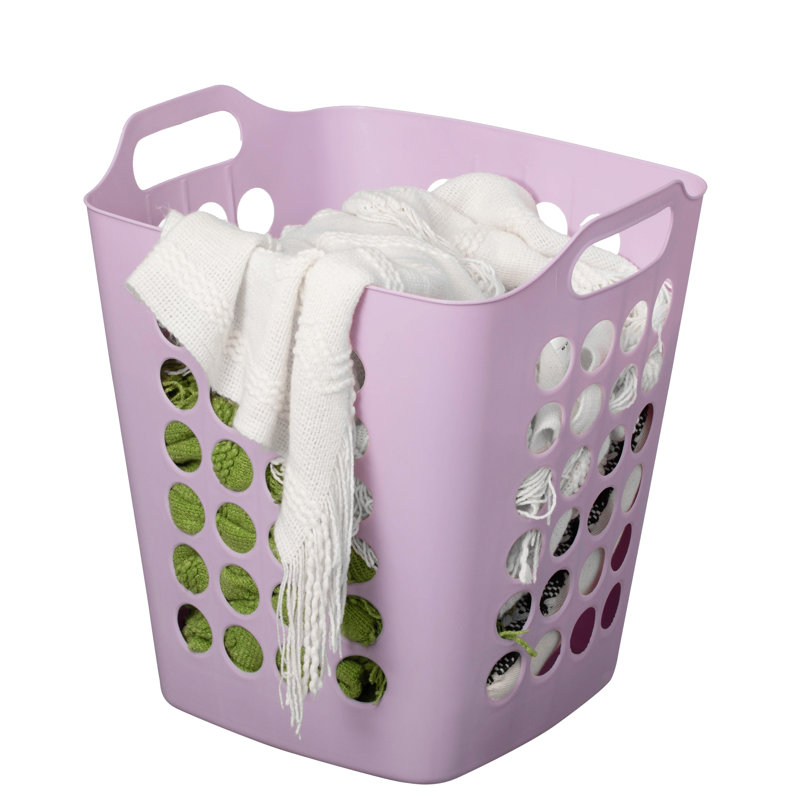 Flexible Plastic Laundry Basket - Square Storage Hamper With Side Handles For Easy Carrying - Versatile Organizer For Laundry, And Household Storage, 50 Litter
