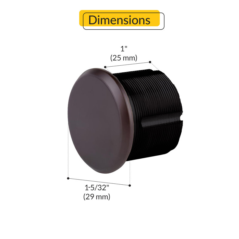 Finition bronze cylindrique à mortaise Brixwell 19-408bz, Bronze