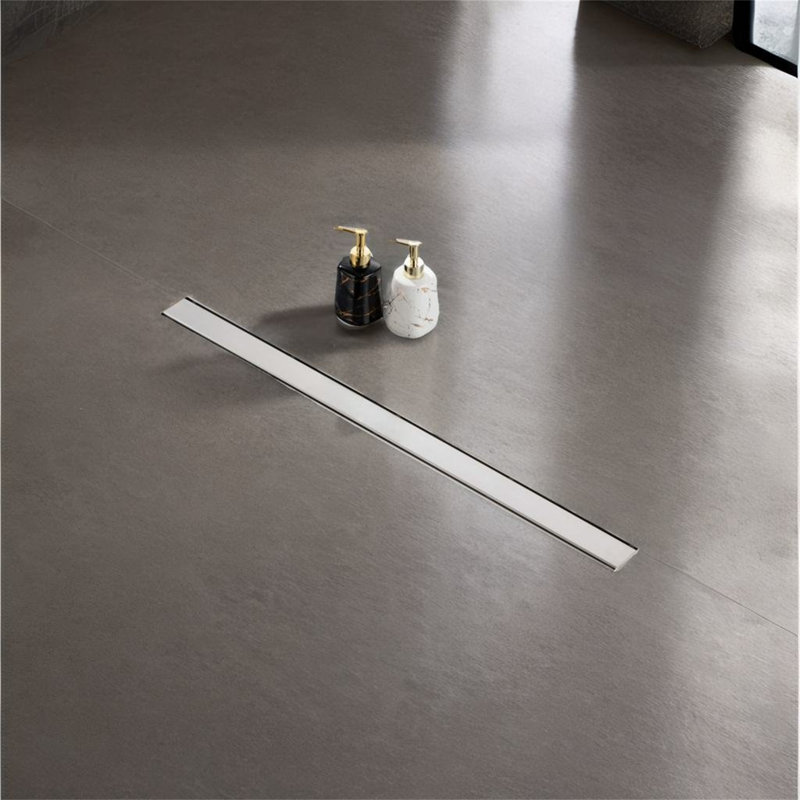 Drain de douche 36 po, Nickel brossé
