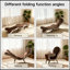 Chaise longue rembourrée pliable avec pieds robustes