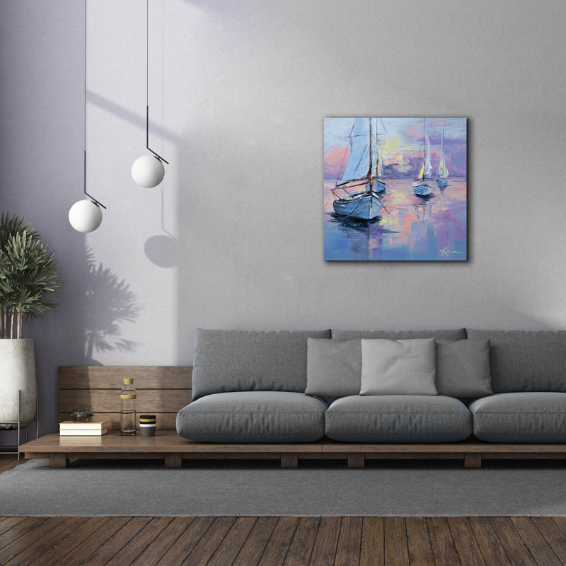 «Seascapes 1» par Lindsay Kivi, art mural sur toile 18 po x 18 po, H 37 po x l 37 po x P 1,5 po
