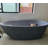 Vast Studio 62.8'' x 30.3'' Matte Gray Freestanding Bathtub Modern Oval Deep Soaking Tub for Luxury Bathroom-97549045