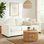 Modern 3-seater Sofa ,Couch  Upholstered Sofa with Curved Backrest for Living Room or Small Space