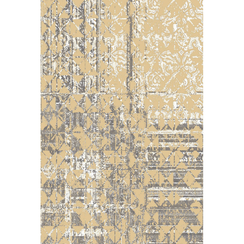 Stylish Woven Carpet (4.6 x 7.2 Feet), 100% Polyester, 0.4 in Pile Height | Antibacterial, Non-Slip Underside, Machine Washable | 3D Digital Print Design | Perfect for Living Room, Bedroom, & Dining Areas