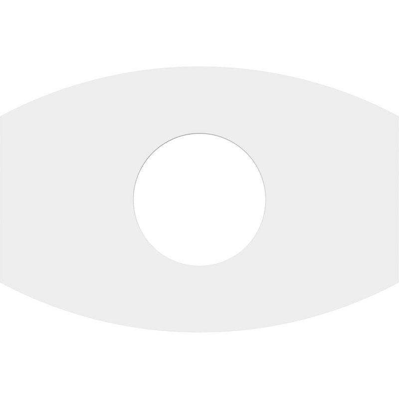 Médaillon de plafond contemporain en PVC de qualité architecturale Kailey, H 1 po x l 12 po x P 8 po