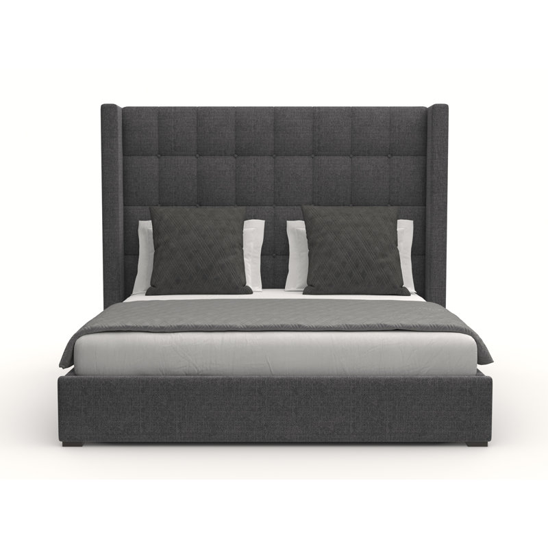 Lit tapissier Esparto, Revolution® gris anthracite, Très grand