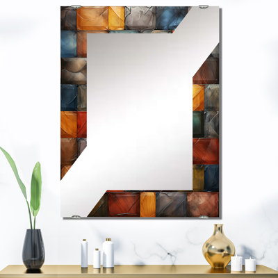 Barcenas - Miroir mural décoratif à carreaux abstraits